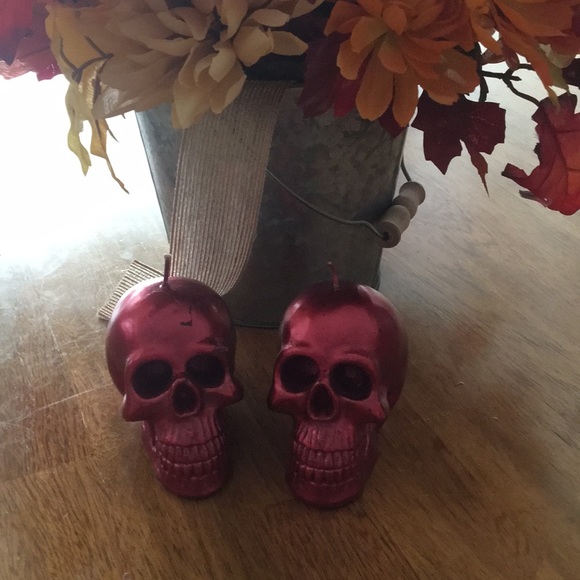 Target Other - 🎃Red shimmer skull candles